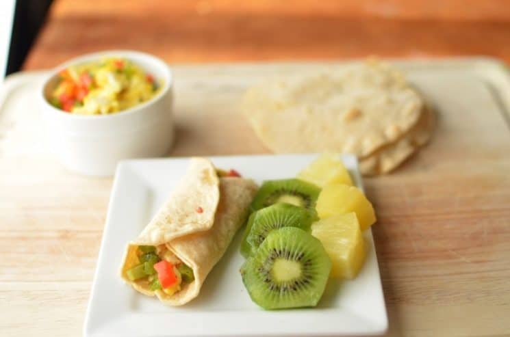 Homemade Whole Wheat Tortillas with Holiday Breakfast Burrito. Yes, you can do this yourself, and it's actually kind of fun!